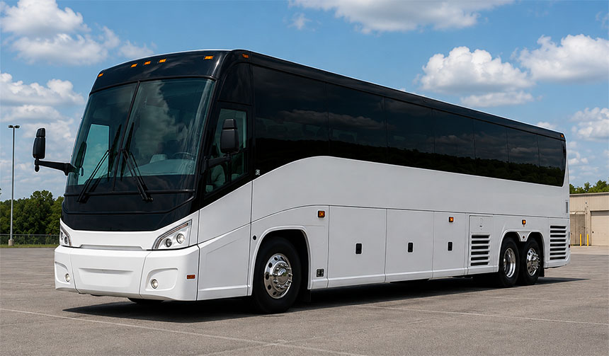 56-passenger charter bus in Kansas City, MO